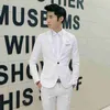 Solidny kolor koreański Slim Fit Casual Blazer Ratire Suit męski garnitur pojedynczy przycisk