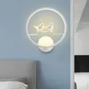 Runde Vögel Wandlampen Schlafzimmer Nachttisch Wandleuchte minimalistische moderne Wohnzimmer Lampe Treppe Gang Wandlampen Leuchte