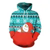 Kerst Hoodies Kerstboom Santa Clus Gedrukt Lange Mouwen Blouse Hooded Sweatshirt T-shirt Casual Pullovers Home Kleding GGA1257