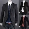 Wholesale- 새로운 패션 망 롱 트렌치 코트 양복 칼라 더블 브레스트 크기 M-XXL
