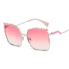 2018 übergroße quadratische Sonnenbrille Frauen Diamant neue Mode Marke Designer rosa weibliche Sonnenbrille Superstar transparent Oculos9422127