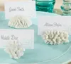 100pcs Seven Seas White Summer Coral Resin Place Card Holder Photo Holder Beach Theme Wedding Frame Party