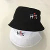 Moda Bucket Hat Moda Carta folha Bordado Pescador Chapéus Das Mulheres Dos Homens de Algodão Rua Hip Hop Balde Chapéu Boné De Pesca