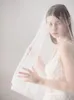 Bridal Veils With Ribbon Edge Two Layers Tulle Elegant selling Wedding Veil Fingertip Length Ivory BWV6092966667