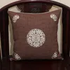 Merry Christmas Linen Cotton Cushion Cover Chinese Embroidery Lucky Decorative Cushions Sofa Chair Car Lumbar Support Cushion