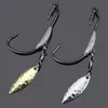 Med bly Sinker Fishing Hook Gold Silver Spoons tackla tillbehör Bred Belly Soft Worm Lure Single Hook7143943