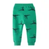 INS Xmas Winter Spring enfants dinosaure vert pleine impression Tirez pantalons en cordon impression pleine pantalons pp Pantalons de survêtement Terry 100% coton Pantalon 2-7