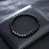 2 pièces/ensemble mat noir perle Bracelet ensemble femmes hommes mode chanceux bouddha prière perles Bracelets Couple bijoux accessoires cadeau Kimter-D418S Z