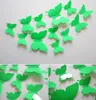 2017 120pcs=10sets 3D Butterfly Wall Stickers Butterflies Docors Art / DIY Decorations Paper mixed colors hot sale a146