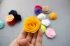 Gros-200pc / lot moins cher Prix 1.5" Felt Fleurs, multi Rose Fleur Rosette Fleur Filles Chapeaux Accessoires de cheveux 26colors