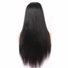 Малайзийские шелковистые прямые парики из натуральных волос на кружеве для чернокожих женщин, 150 плотность, бесклеевые полные парики на шнурке с волосами ребенка, натуральные Hai3810878