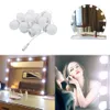 Realizza un kit di lampadine a LED per specchio cosmetico da 10 LED per tavolo da toeletta, salone, DC12V con interruttore