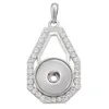 Hollow Circle DIY Metal Snap Pendant Necklace without Chain Match 18mm Snap Button Women Noosa Jewellery Mix style