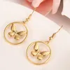 PNG Circle Frame Butterfly Pendant Necklaces Jewelry for WomenPapua New Guinea 14k Solid Gold Filled Jewellery National Itmes5674917