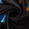 Joker Black Square Twill Women Animal Print Scarf Foulard Femme Echarpe En Soie Bird Large Silk Scarves Drop 130130cm7552659