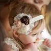 Pasgeboren hoofddeksels baby meisje draag bloem hoofdbanden roze kant haarbanden meisje vilt bloem sjaal haar accessoires partij hoofdband gratis verzending