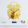 Будильник гостиной украшения спальни стены наклейки DIY Bell персонализированные дома искусство 3D зеркало настенные часы безмолвные часы 60101