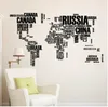 Isabel World Animal World Map Wall Stickers för barn Rum Vardagsrum Heminredning Dekal Väggmålning Konst Diy Office Wall Art