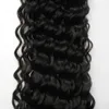Micro Loop Ring Hårförlängning Kinky Curly 100g Naturfärg Remy Micro Bead Hair Extensions 1g / Strand Micro Link Mänskliga hårförlängningar