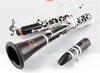 Kina Brand Ebony Wood Clarinet BB Professionell Spela Musik Importerad Ebony Clarinet Woodwind Instrument med Fodral Gratis frakt
