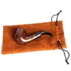 Pipe en ébène pour homme, filtre incurvé, portable, accessoires pour fumer, nouvelle collection