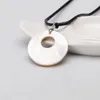 Collier pendentif en coquillage d'ormeau naturel coloré, Design tendance, rond, bijoux à la mode, cadeaux pour femmes et hommes, vente en gros et au détail