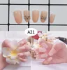 Unghie finte 3D Unghie finte francesi carine Punte per unghie complete medio-lunghe Strumento per nail art per la sposa Trucco per unghie