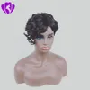 Stock fast shipping Brazilian Curly Hair Short simulation Human Hair Wigs For Black Women synthetic Wigs Color black Wig