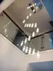 Дуплексная лестница подвесной светло-современная лестница подвесной светильник светодиодный хрустальный люстр вращающийся лестница лампы длинные кулонные светильники F9631