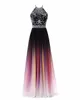 color gradient prom dress