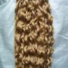 Brazylijski Dziewiczy Hair Honey Blonde 10 "-26" Brazylijska Water Wave 100g / PCS Ludzkie Włosiane Wiązki Double Wątek Remy Włosy Wiązki Wiązki