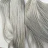 PU Tape Remy Hair Brazilian Gray Skin Sky Extensions Ray Gray 2.5g PC 200Gr Lot Free DHL