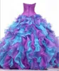 2020 Ny Hot Ball Gown Quinceanera Klänningar Kristaller i 15 år Söt 16 Plus Storlek Pagant Prom Party Gown QC1058
