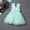 New Baby Girls Party Lace Tulle Flower Gown Fancy Bridesmaid Dress Sundress Girls Dress Little Girl Princess Tutu Gown