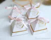 50 stks Nieuwe Creatieve Driehoekige Piramide Marmeren Stijl Candy Box Bruiloft Gunsten Feestartikelen Bedankt Gift Chocolate Doos