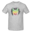 Meilleur choix mâle coton Reggae chat t-shirt mâle col rond Beige à manches courtes t-shirts grande taille conception t-shirt