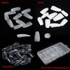 100PCS/Set Ballerina false Nails Acrylic Full Cover Natural White Clear Coffin Artificial Faking Nail Tips