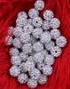 MIC Gratis schip 8mm 100 stks / partij Wit Clear Crystal Rhinestones Pave Round Disco Ball Spacer Beads Sieraden DIY