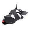 Sex Products PU Leather Hood Mask Headgear Dog Bondage Slave In Adult Games Couples Fetish Flirting Toys For Women Men Gay