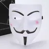 neue V-Maske Vendetta weiß gelb Maske Anonymous Guy Fawkes Fancy Erwachsenenkostüm Halloween-Masken Maskerade V-Masken für Halloween