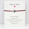 10 Stück Make A Wish Meeresschildkröten Schildkröte Tier Antik Silber Charm Armbänder mit Karte verstellbar Damen Herren Schmuck Custom Col34107271