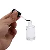 10 ml 15 ml transparent glas nagellackflaska tom med en lock borste tom kosmetiska behållare nagelglasflaskor med borste