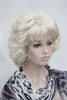 Super Sexy Curly Blonde 14 "Kvinnors syntetisk peruk