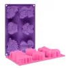 3D Chocolate Silicone Mold DIY Cake Decoration Baking Tools Small Animals Fox Owl Frog Candy Pastry Mould Ice Cube Soap Molds Random Color