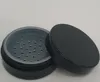 Frasco de tamiz negro de 20ML y 20G, recipiente vacío para polvos sueltos, recipiente para hojaldre con tapa de tornillo, caja compacta para frascos para polvos