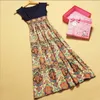 Lady Floral Vestidos Verão Flor Print Bohemia Estilo Mulheres Vestido Longo Sleaveless Colete Maxi Dress Girl