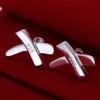 Fine 925 Sterling Silver Earring,2018 New Style 925 Silver X shaped geometric Earrings For Women Fashion Jewelry Hot Sale SE019