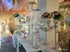 10ピース/ロットシルバーの花瓶トランペット形状素朴なヴィンテージの結婚式のテーブルの中心的なイベントロードリードフラワー花瓶
