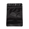 8.5x13 cm 200 pçs / lote Preto Levante-se Folha De Alumínio Zip Lock Embalagem De Alimentos Saco De Aperto Seal Mylar Folha Com Zíper Em Massa de Alimentos Drysaltery Pacote Bolsa