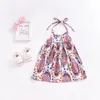 2018 été bébé vêtements mode doux bébé filles robes floral boho sans manches jarretelles dos nu bébé robe robe de plage robe vêtements